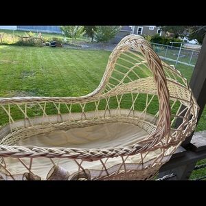 Vintage Wicker Bassinet